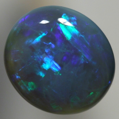 SOLID BLACK OPAL Rich greens and blues over dark purple